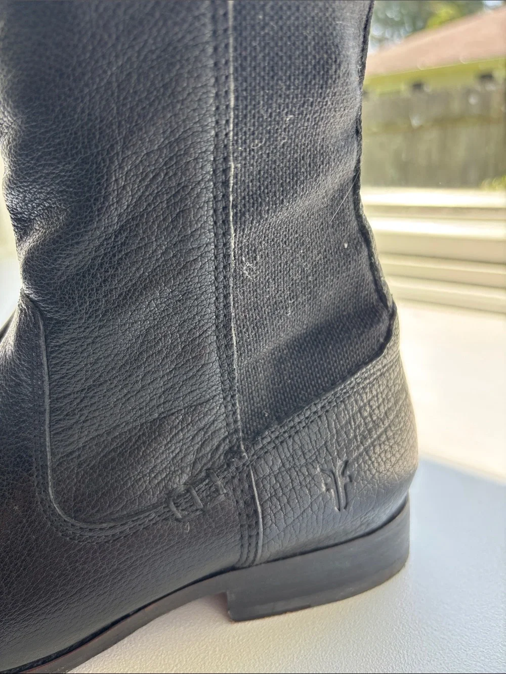 Frye Black Leather Molly Gore Boots size 7
